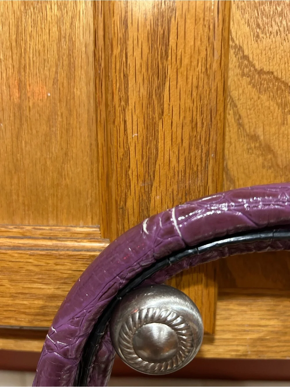 Vintage 2000’s Guess Purple Croc-Embossed Satchel Handbag